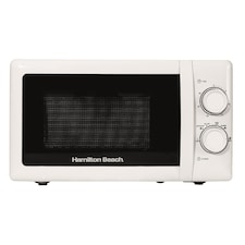 Hamilton Beach 20L Manual White Microwave With Stainless Steel Cavity