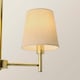 image 5 of ValueLights Kincaid 3 Arm Gold Chandelier Ceiling Light Taper Shades and Bulbs