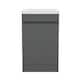 image 1 of AICA 500mm Matte Anthracite Bathroom Vanity Unit With Basin Double Door Floor Standing Design Flat Packed