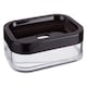 image 1 of Interiors by Premier Black Acrylic Soap Dish, Rectangular Draining Soap Tray With Self-Draining Hole, Compact Soap Dish Holder