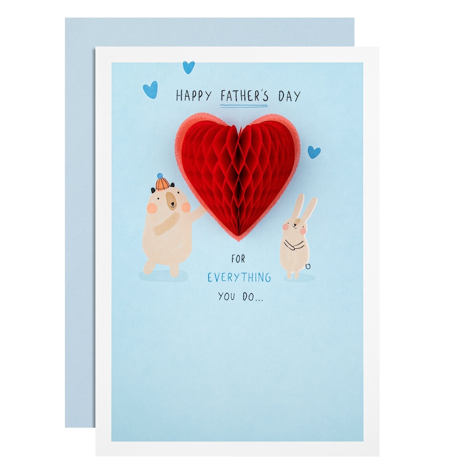 image 1 of Hallmark Father's Day Card - Cute Design with Honeycomb Heart