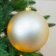 image 2 of 3PK 15cm Gold Traditional Matt Bauble