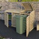 image 4 of Rowlinson Timber Double Bin Store With Single Box Store Brown