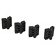 image 1 of 4 Pack Black Polyamide Hinge Reinforced Plastic 39x39mm Italian Made Industrial Black