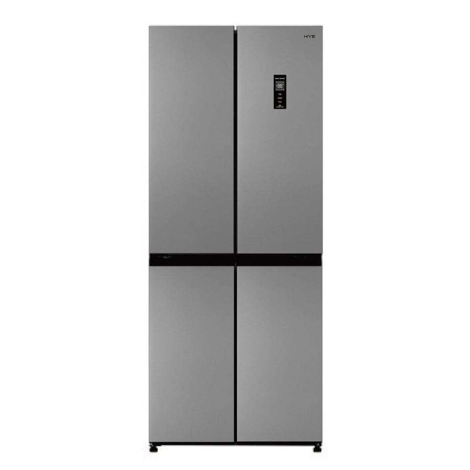 image 1 of HYE 418 Litre No Frost Cross Door American Fridge Freezer, 75cm, Silver - RF01AMCD430S03