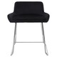 image 5 of Tamzin Black Velvet Bar Chair With Low Arms Black