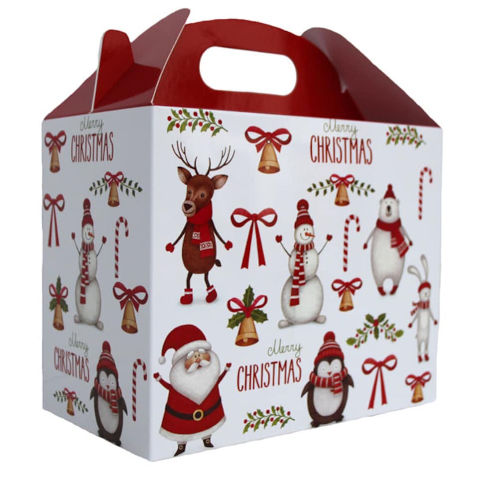 image 1 of Santa Snowman Rudolph Christmas Gift Boxes - (pack of 10 17x10x14cm)