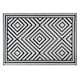 image 2 of JVL Lightweight Reversible Outdoor Rug – Tile Pattern, Plastic Woven, 150 x 210 cm