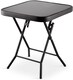 image 1 of Folding Side Table Glass Top Small Side Stool Drink Coffee Garden Home Furniture