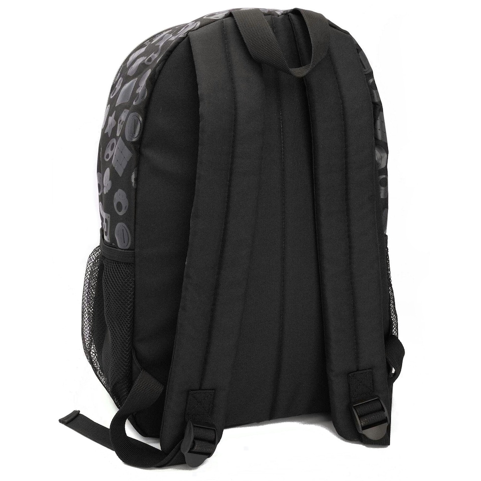 image 1 of Super Mario All-Over Print Backpack - Black/Red - One Size