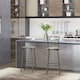 image 6 of HOMCOM Set of 2 Bar Chairs Swivel Armless Upholstered Metal Frame Barstools