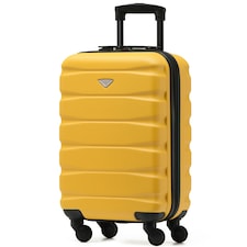 55x35x20cm Carry On Cabin Hard Shell Suitcase - 100+ Airlines Approved Including EasyJet (Paid), British Airways, Ryanair (Priority), TUI Yellow | Yellow/Black | Cabin Bag