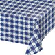 image 2 of Creative Party Plastic Checked Party Table Cover - Blue - One Size