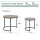 image 3 of Yaheetech Round Nesting End Table Set with Metal Base Grey