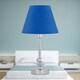 image 3 of Chrome Jewelled Table Lamp with Royal Blue Shade Chrome | Blue