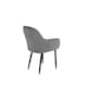 image 4 of Set Of 6 Anika Modern Velvet Dining Chair Padded Seat Metal Legs (Grey)