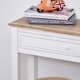 image 8 of HOMCOM 80x75cm Console Table w/ Drawer 2 Shelves Worktop Handle Retro White White | White