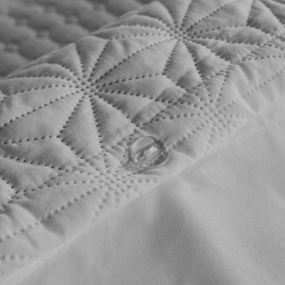 image 1 of OHS Tribal Geometric Embossed Textured Duvet Bedding Set, Super King - Grey