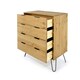 image 5 of Core Products Augusta Industrial 4 Drawer Pine Chest of Drawers H90.3cm x W76.5cm x D39.5cm Brown