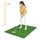 image 1 of COSTWAY 3-In-1 Premium Golf Practice Turf 27mm Golf Hitting Mat