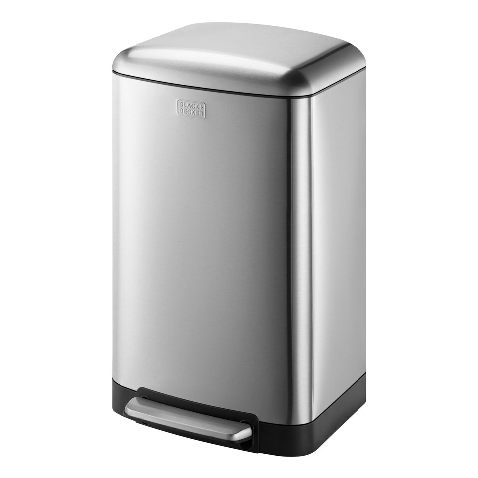 image 1 of BLACK+DECKER 30L Pedal Bin with Soft Close Lid Silver