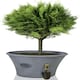 image 2 of Primrose White Round Stone and Resin Composite Planter Frost Resistant 50cm