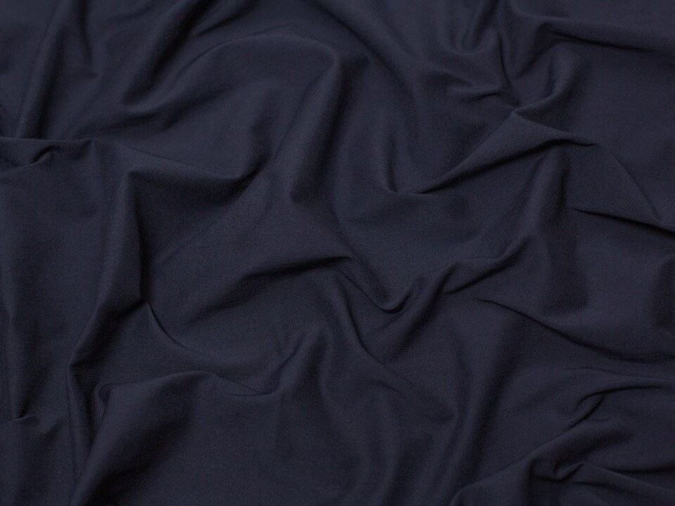 Minerva Core Range Navy Heavy Stretch Woven Bengaline Suiting Fabric for Dressmaking, 147cm / 57" Wide - per metre