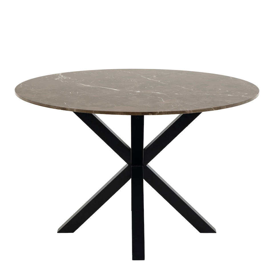 image 1 of Heaven Dining Table with Brown Polished Marble Top