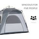 image 3 of Outsunny 4 Man Pop Up Tent Camping Backpacking Dome Tent, Green