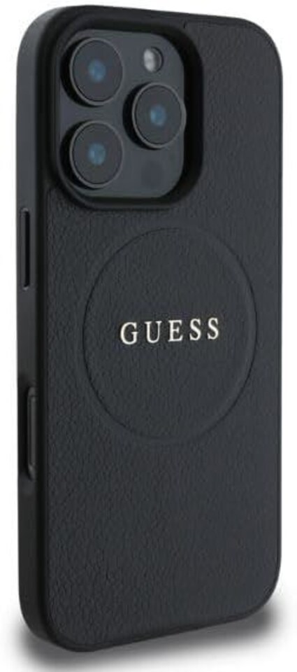 image 1 of Guess PU Grained Classic Logo Case with MagSafe for iphone 16 Pro Max 6.9 Black - GUHMP16XPGHSMMK