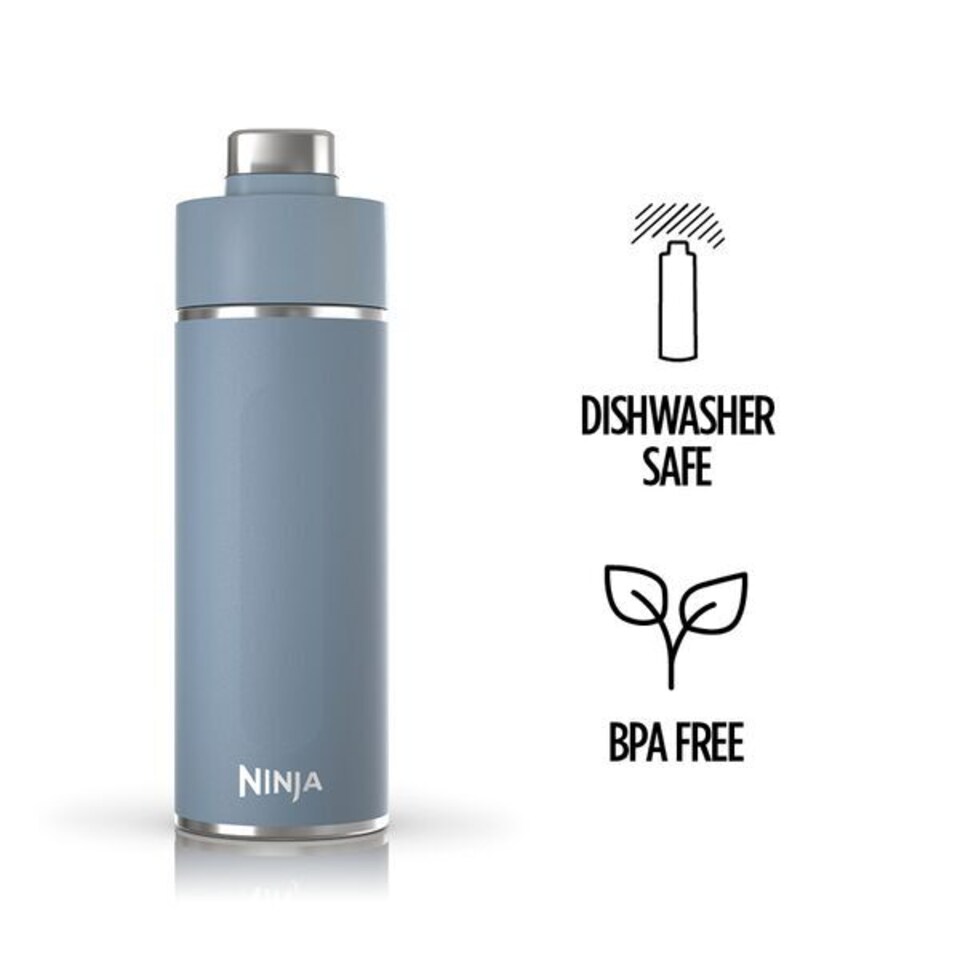 image 1 of Ninja Thirsti 700ml Travel Bottle  with BubbleLock technology Denim Blue DW2401EUUKBL
