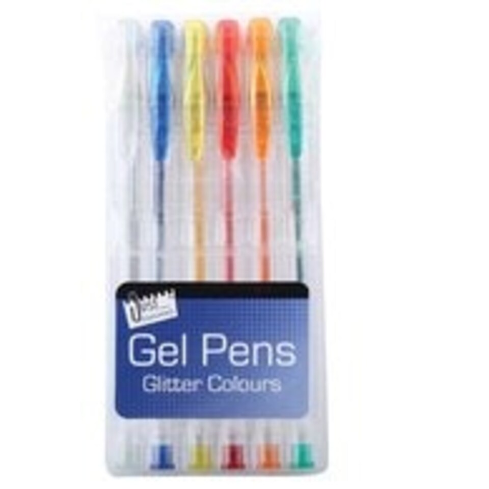 image 1 of Just Stationery Glitter Gel Ink Pen (Pack of 6)