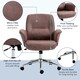 image 6 of Vinsetto Home Office Chair Microfibre Swivel Chair for Home Study, Red