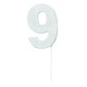 image 1 of Bristol Novelty Diamond Number Cake Topper - Silver - 0 Silver