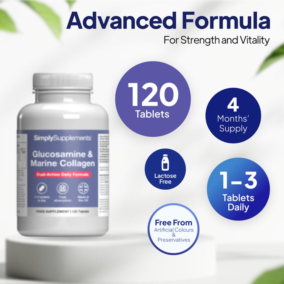 image 1 of Glucosamine 500mg & Marine Collagen 400mg - 120 Tablets