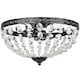 image 2 of HOMCOM Crystal Chandelier Ceiling Light with 168 Octagonal Beads, Vintage 2-Light Flush Mount Ceiling Light for Living Room, Bedroom, Hallway, Dining Room, Black | Black