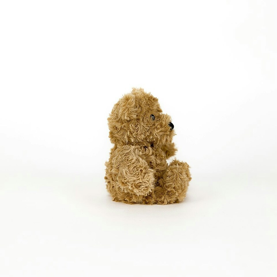 image 1 of Warmies Brown Curly Bear Plush Mini Size, Fully Microwavable and Weighted Cuddly Toy for Anxiety, Chill in The Freezer or Heat in Microwave, Soft Toy Heat Pad