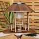 image 4 of 1.1m Bronze Effect Resin Garden Bird Bath & Table with Solar Light | Bronze | Bronze