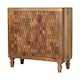 image 3 of Artisan Furniture Solid Wood Cadiz Carved Block Storage Cabinet