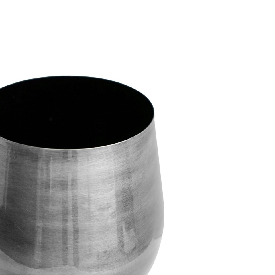 image 1 of Antique Pewter Bell Bottomed Planter Silver