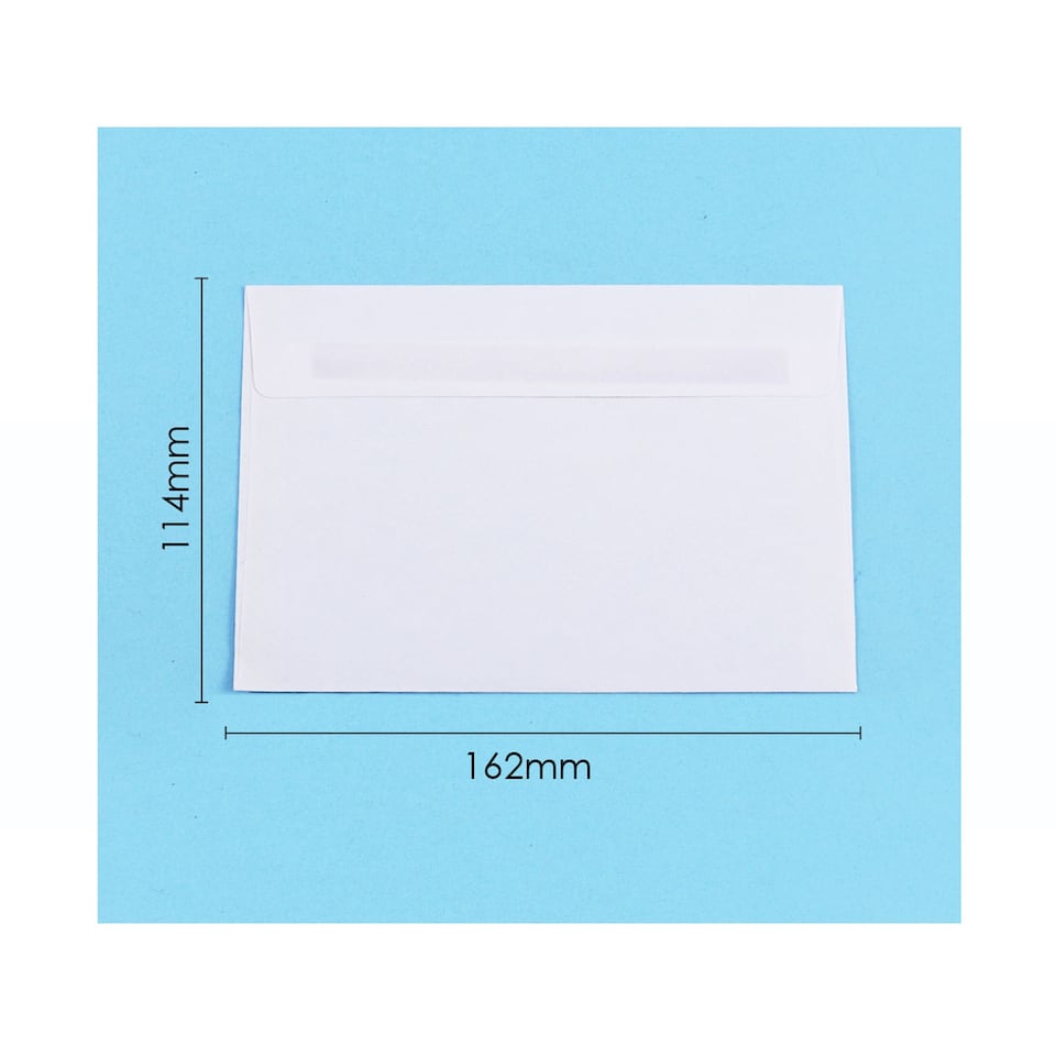 image 1 of Pack of 25 White Plain Paper Self-Adhesive Mailing Envelopes 11.4 x 16.2cm