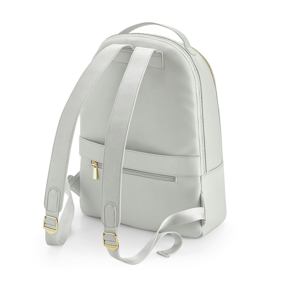 image 1 of Bagbase Womens/Ladies Boutique Leather-Look PU Backpack - Soft Grey - One Size