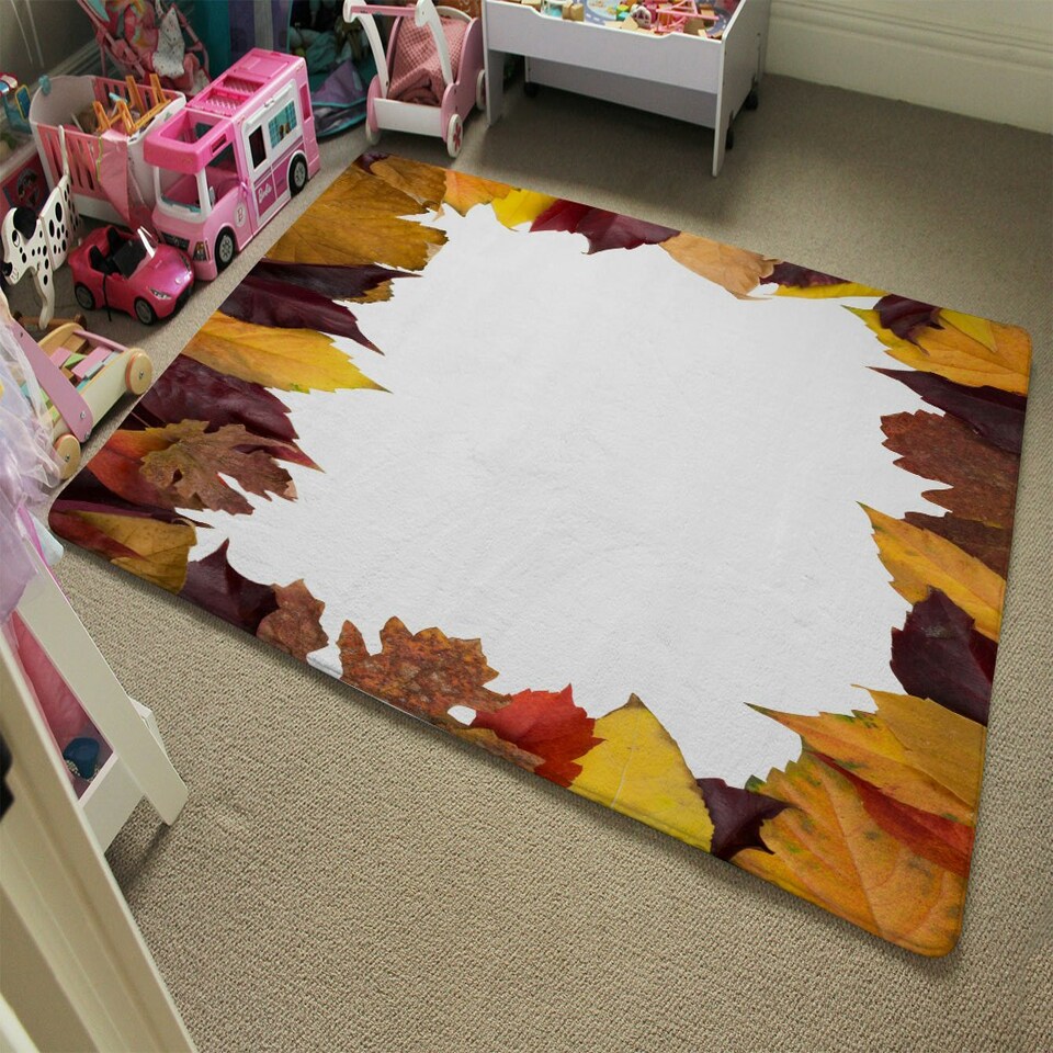 image 1 of Orange & Purple Autumn (Rug) Orange | Large: 140x200cm