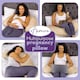 image 8 of Aamira Cream Pregnancy Maternity Pillow, 145x25x25cm L Shaped Memory Foam | Cream | Cream | Standard | 1