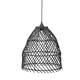 image 1 of ValueLights Battery Operated Outdoor Black Rattan Hanging Pendant Garden Light | Black