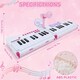 image 2 of 40-Key Folding Piano Keyboard Toy – Portable Electronic Music Toy with Lights & Sound (Pink)