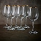 image 3 of Amber Gold Rimmed Wine Glass Drinking Glasses Sets Gift | Clear | Clear