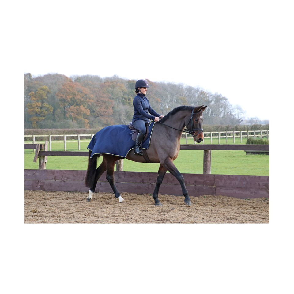 image 1 of Hy StormX Original Waterproof Exercise Sheet | Blue | Navy/Reflective Piping | 4ft 6in | 1