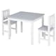 image 1 of HOMCOM Kids Table and 2 Chairs Set 3 Pieces Toddler Multi-usage Desk Indoor | Grey