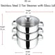 image 2 of Stainless Steel 3-Tier 20cm Steamer Pot